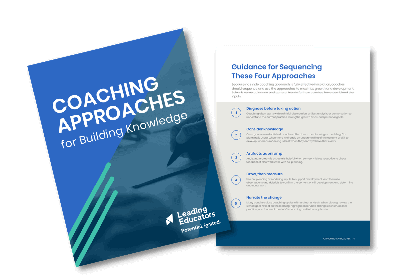 excerpt from coaching approaches tool