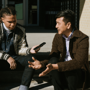 Chong-Hao does an interview with Delanoe Johnson