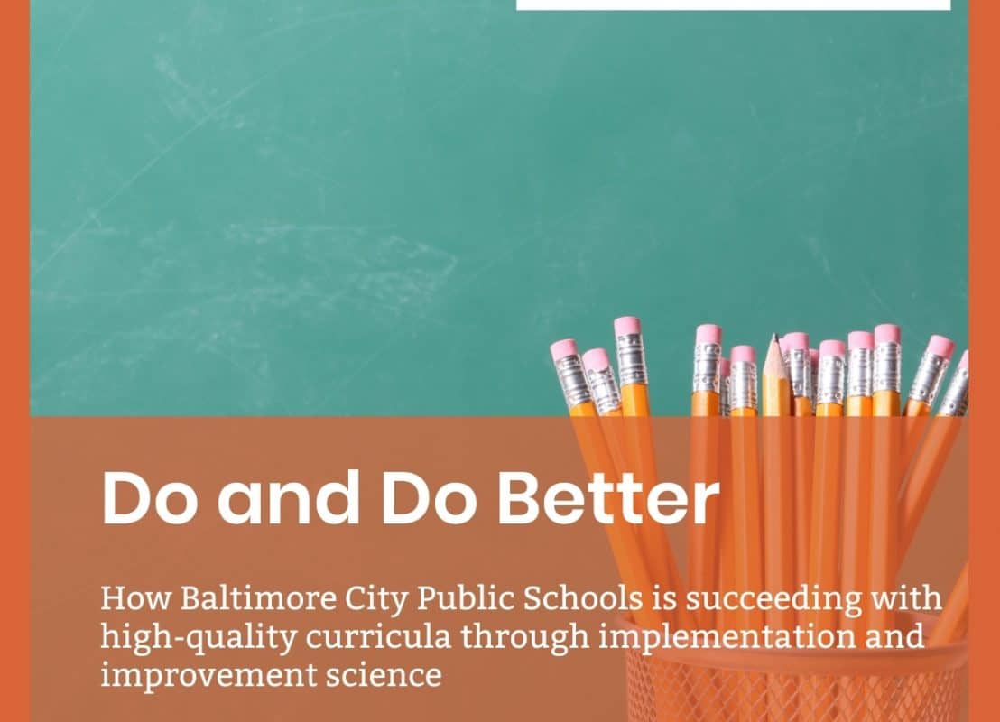 Cover of Do and Do Better; white text over orange overlay. Background image of a chalkboard