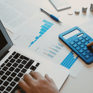 calculator and budget documents