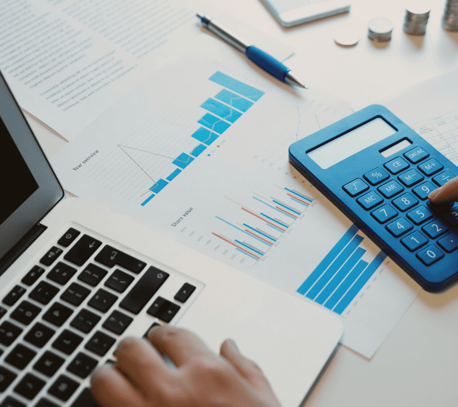 calculator and budget documents