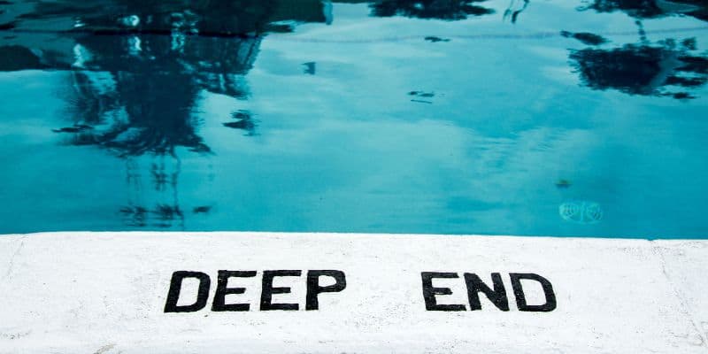 deep end of swimming pool