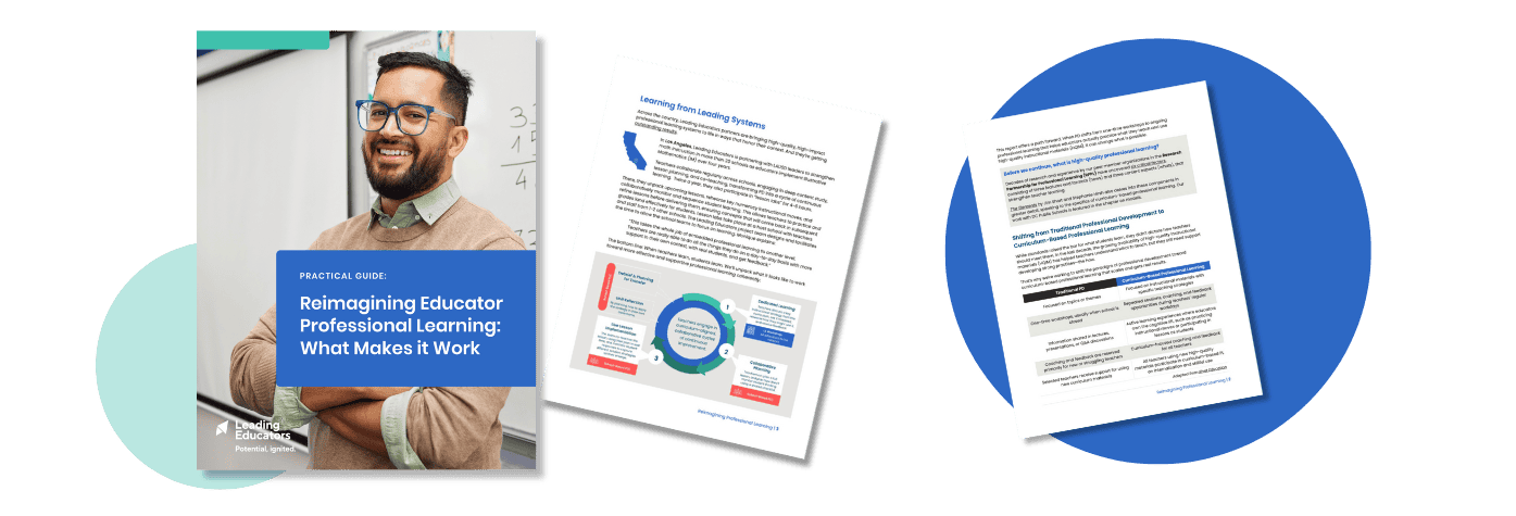 preview of pages from report on teacher professional learning