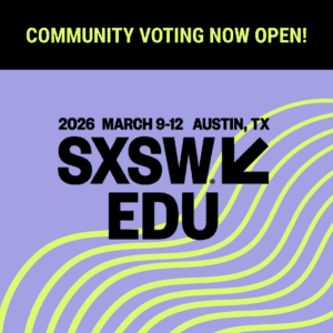 SXSW EDU logo with purple