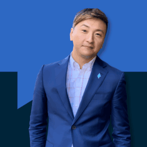 Chong-Hao Fu against blue background