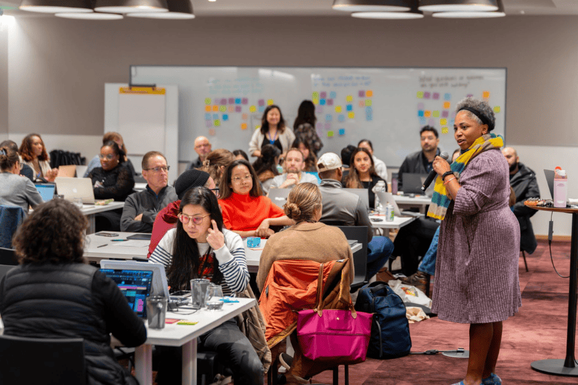 Michelle Brown facilitates at a recent accelerator